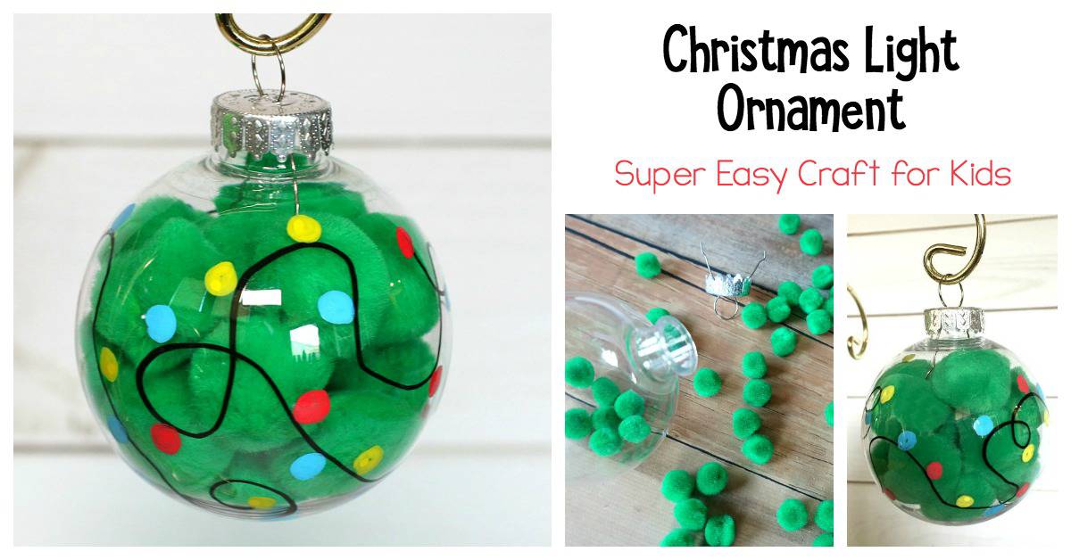 Christmas Light Baubale Craft from Buggy and Buddy
