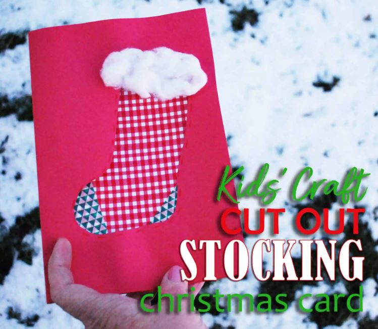 Christmas stocking cards from In the Bag Kids Crafts