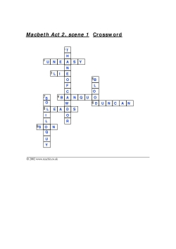 Act 2 Scene 1 - Crossword (teacher copy)