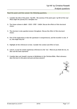 'Up-Hill': Analysis questions