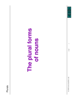 Plural forms of nouns PowerPoint